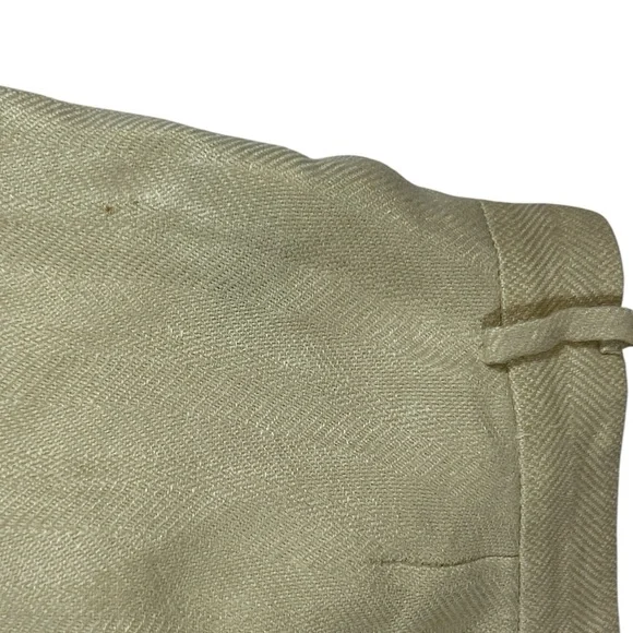 RALPH LAUREN BLACK LABEL 100% Linen Herringbone Trousers - Made in USA - Sz 8 - Picture 12 of 16